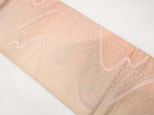 アンティーク　麻の葉に組紐模様織り出し暈し袋帯（材料）